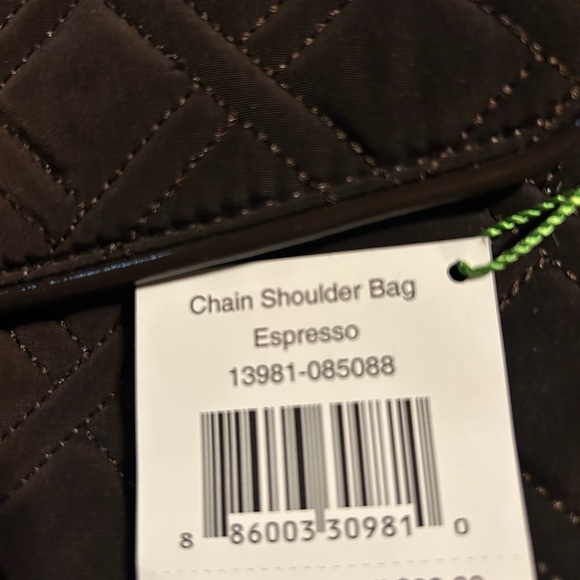 Vera Bradley Chain Shoulder Bag Wallet CLUTCH EXPRESSO  NWT R$88 10x6 - Picture 5 of 6